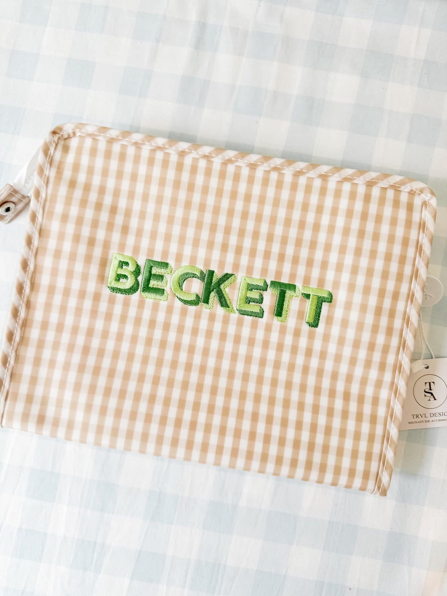 Roadie Large Kahki Gingham