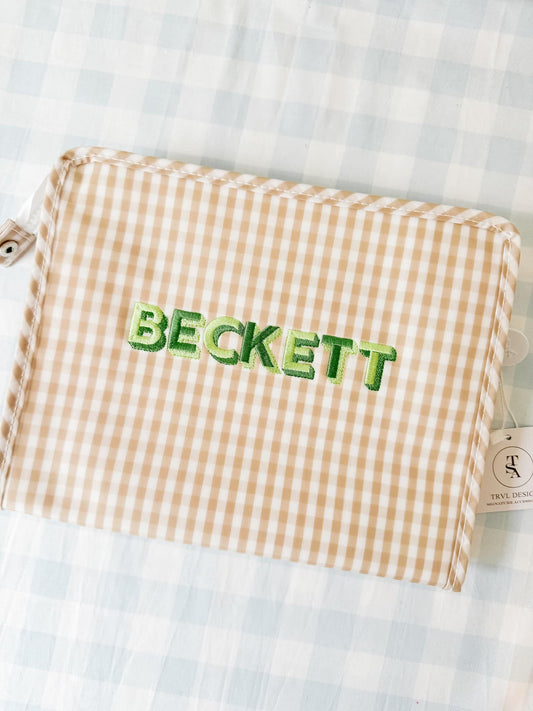 Roadie Large Kahki Gingham