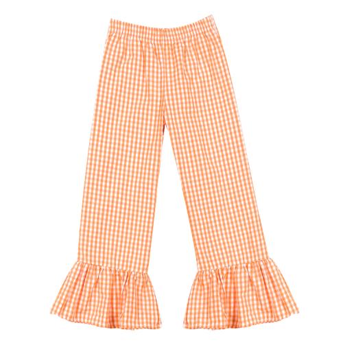 Ruffle Gingham Pants