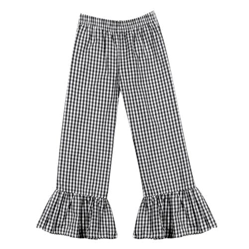 Ruffle Gingham Pants