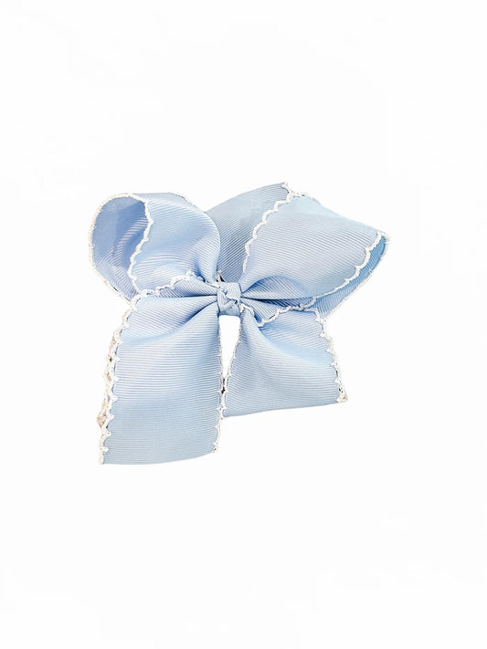 Large Clip In Bow: Blue