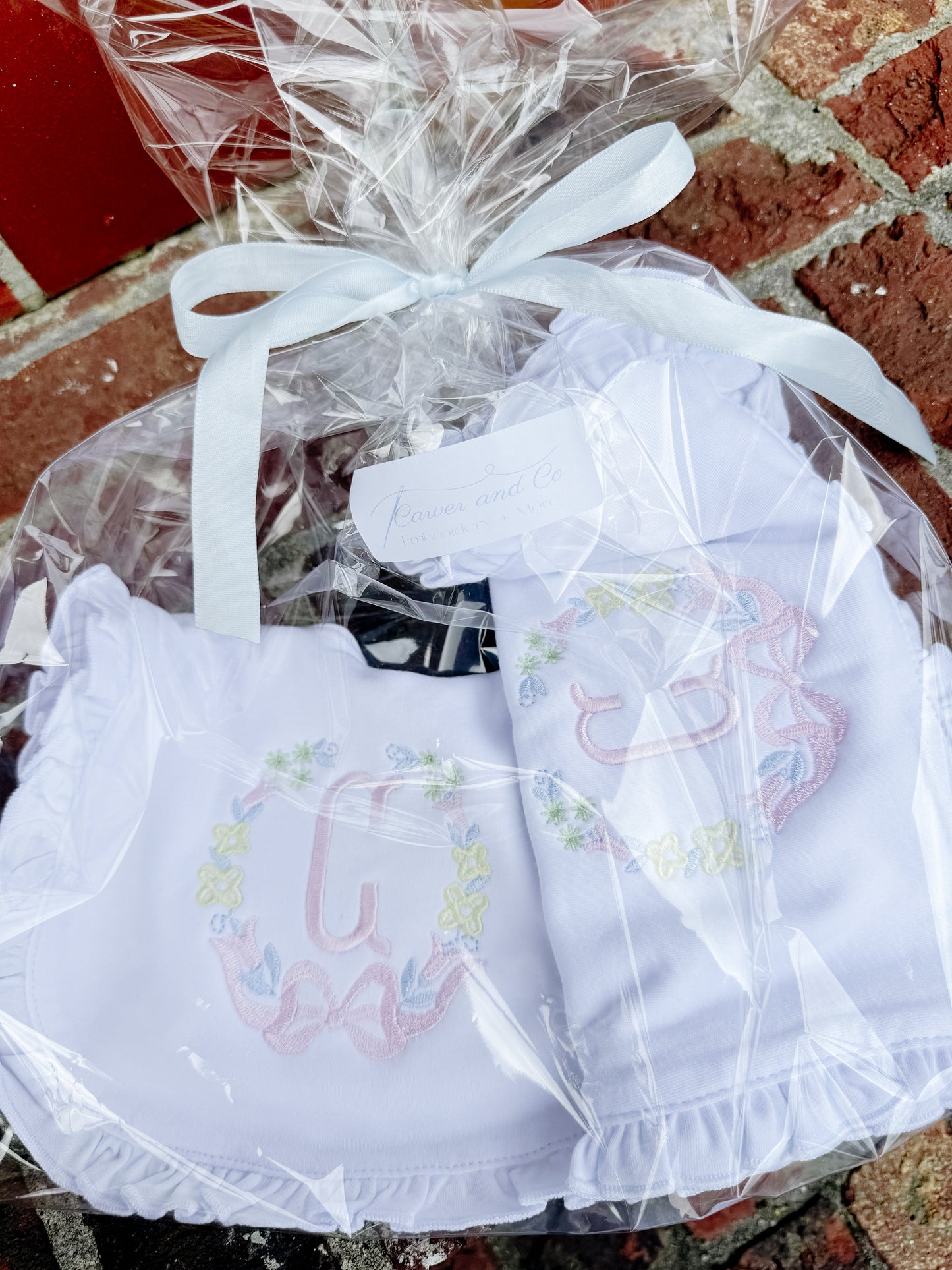 Bib and burp cloth set