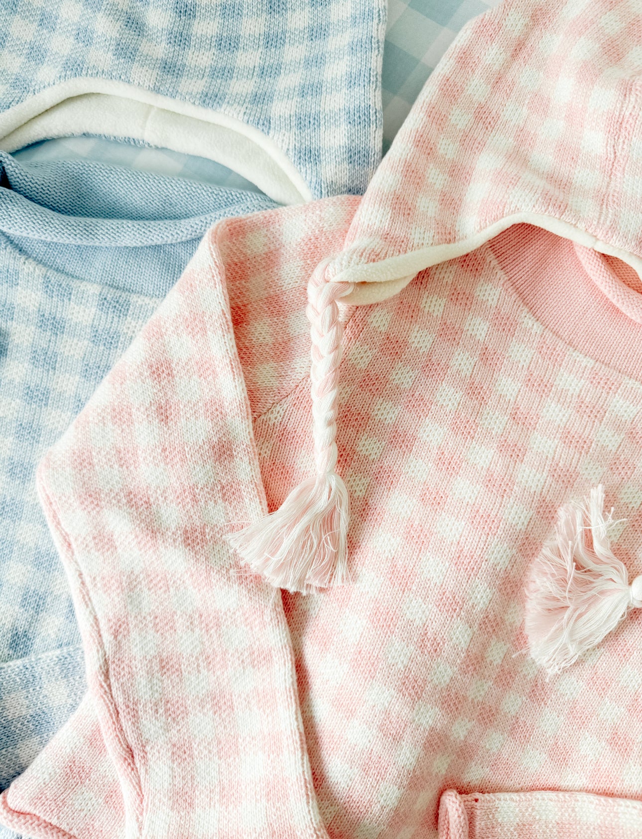 Gingham Roll Neck