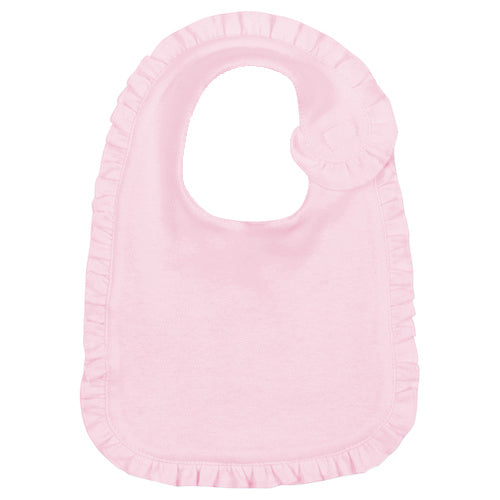 Ruffle Trim Bib: Pink