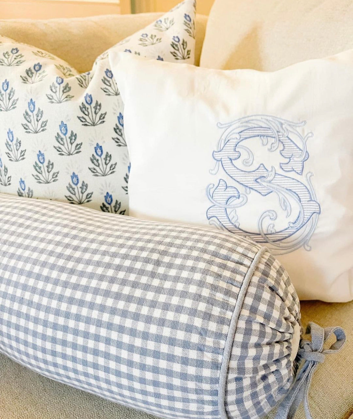 Single Monogram Pillow