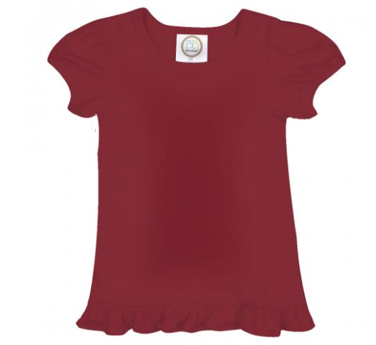 Ruffle Short Sleeve Tee