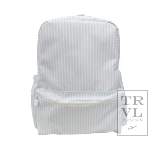 Backpack- Blue and White Stripes