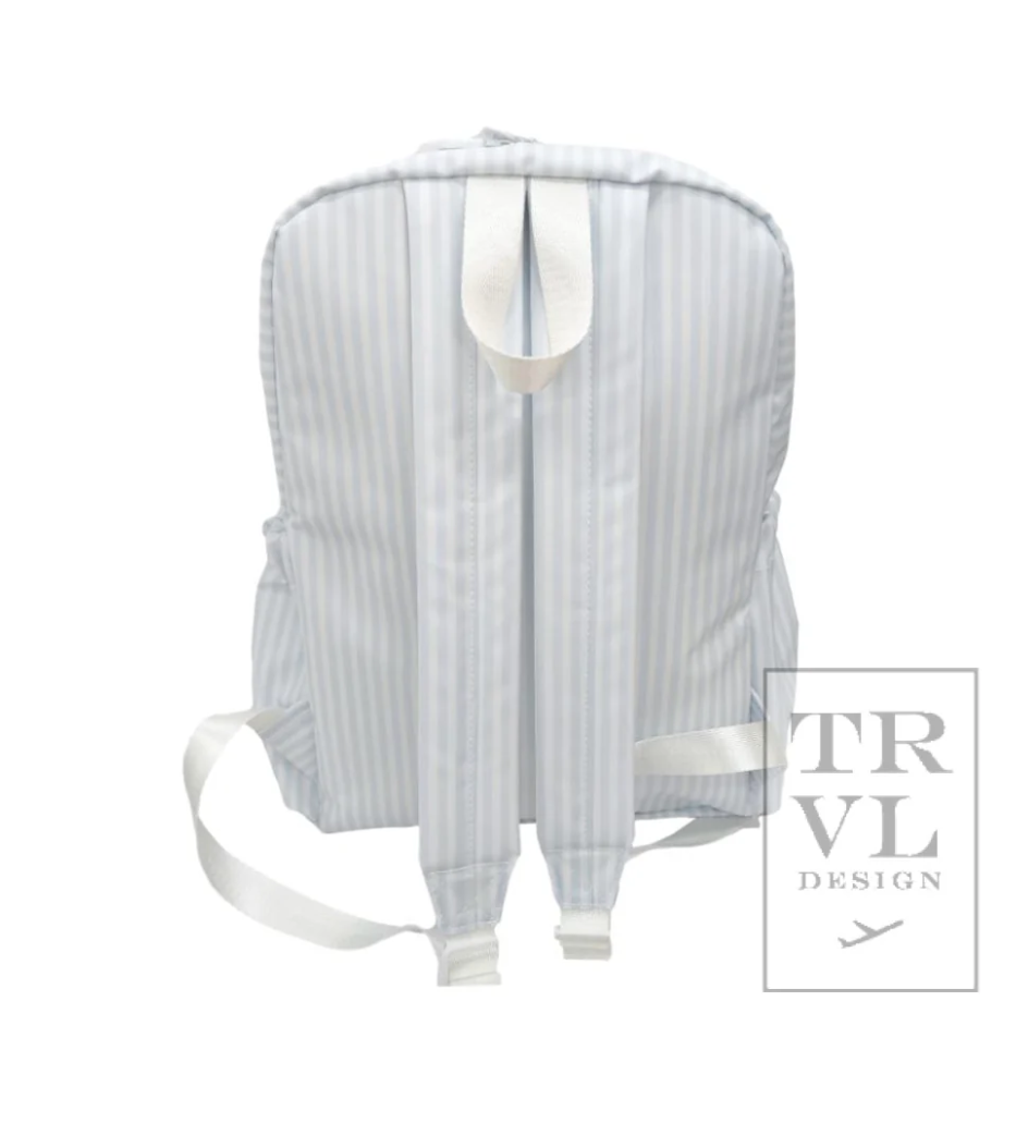 Backpack- Blue and White Stripes