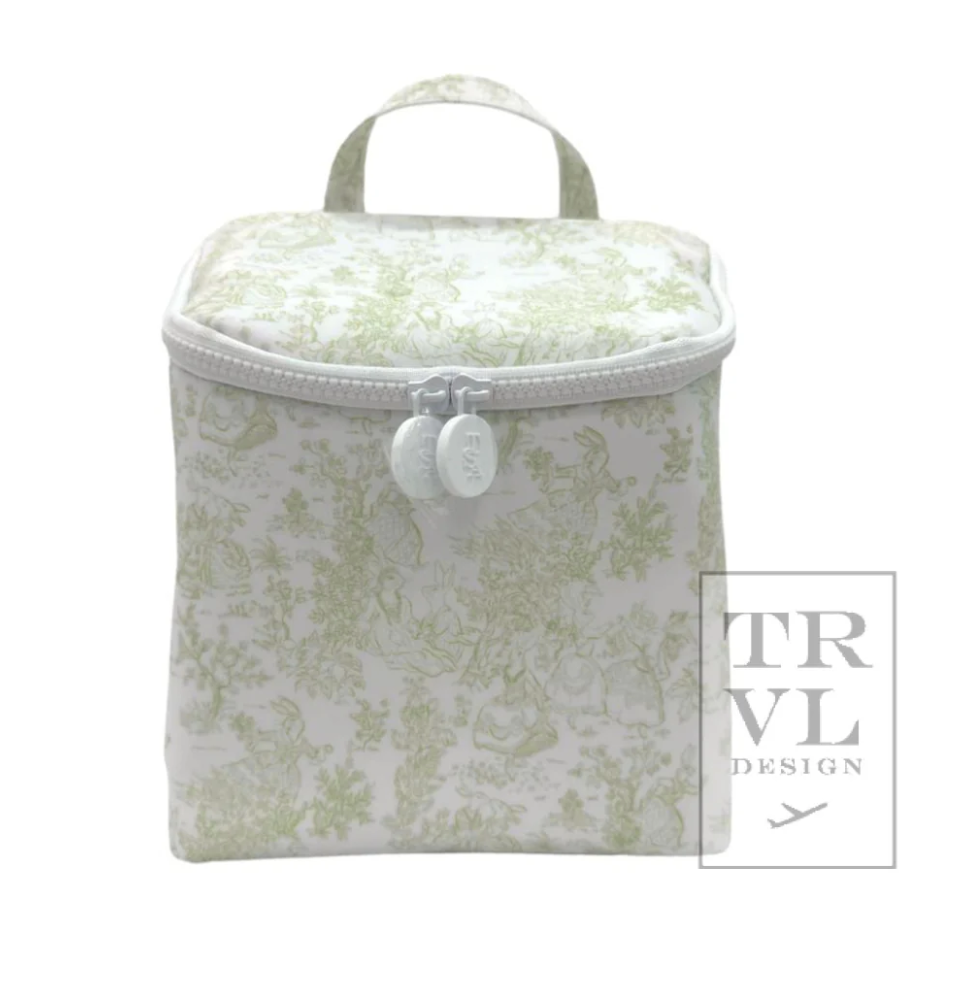 Take Away Lunch Tote: Green Toile