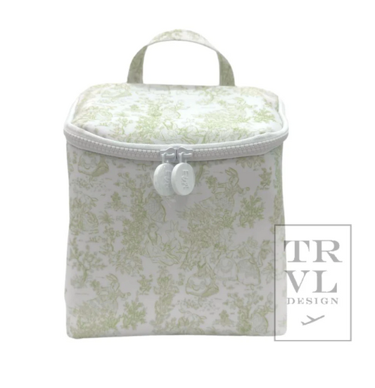 Take Away Lunch Tote: Green Toile