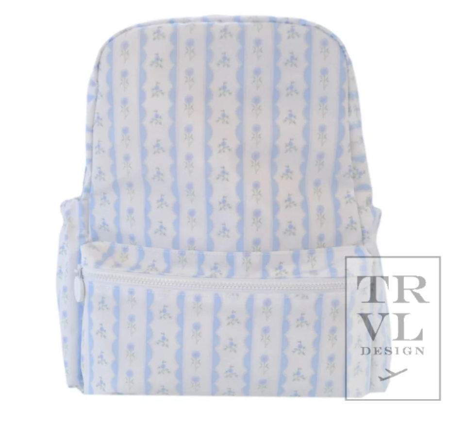 Backpack Blue Ribbon Floral