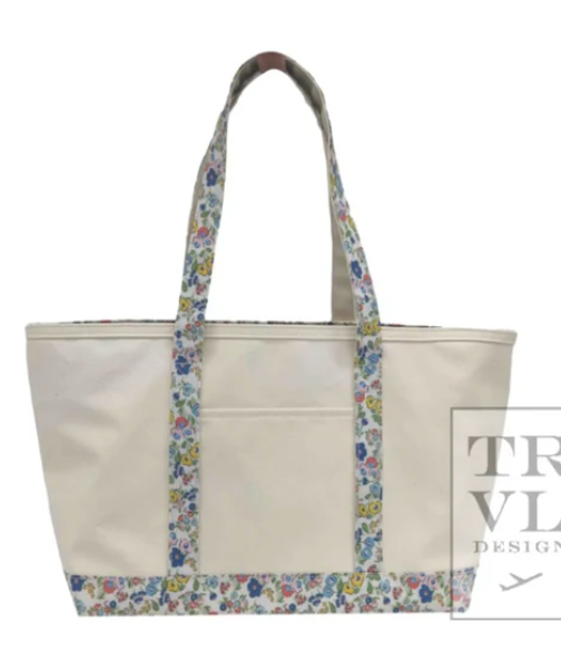 Medium Tote Coated Canvas: Posies