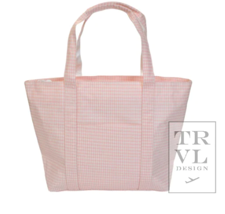 Jumbo Tote Bag: Pink Gingham