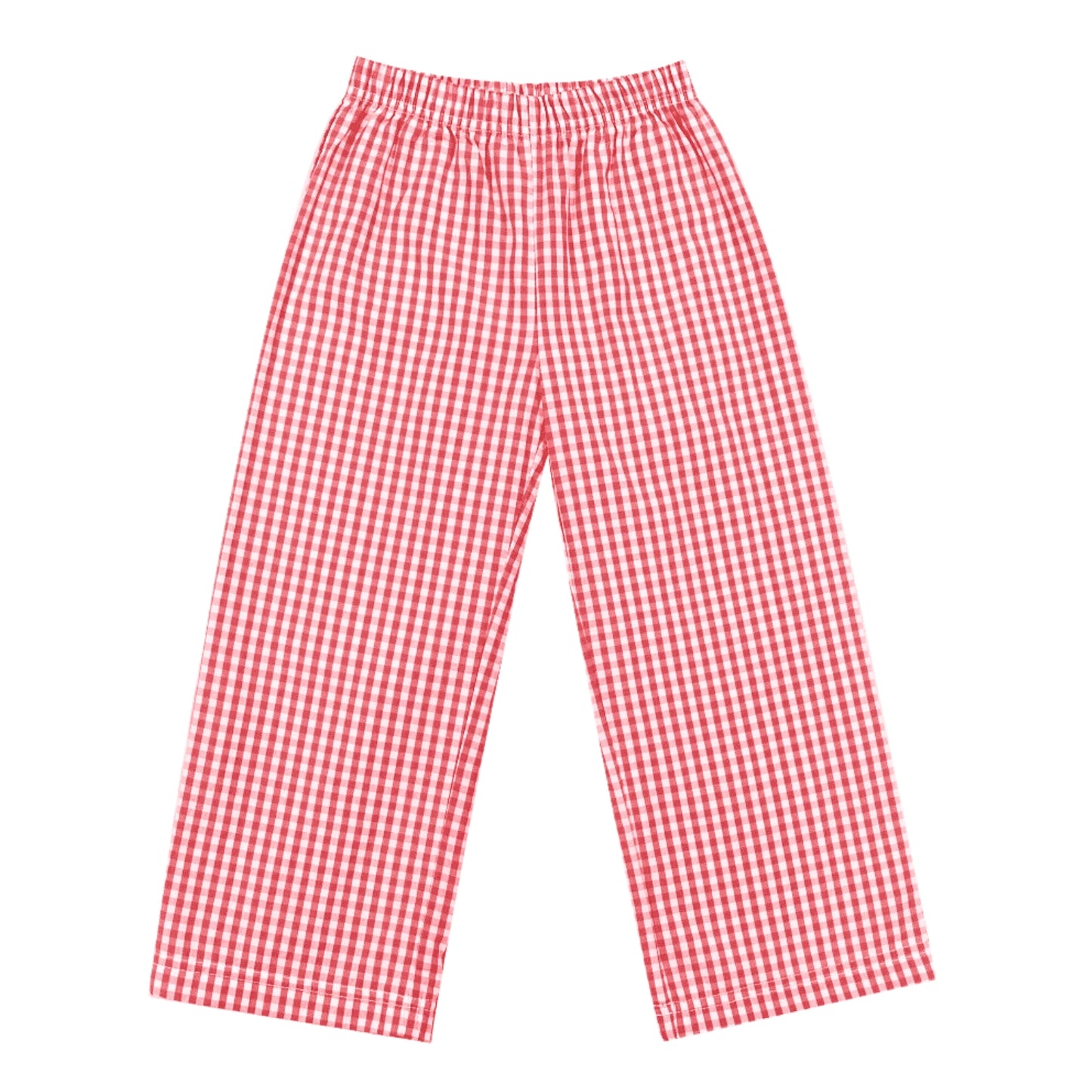 Boys Red Gingham Pants