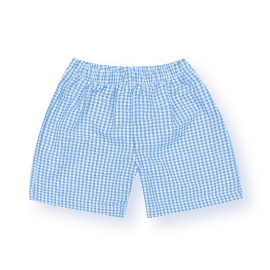 Boys Blue Gingham Shorts