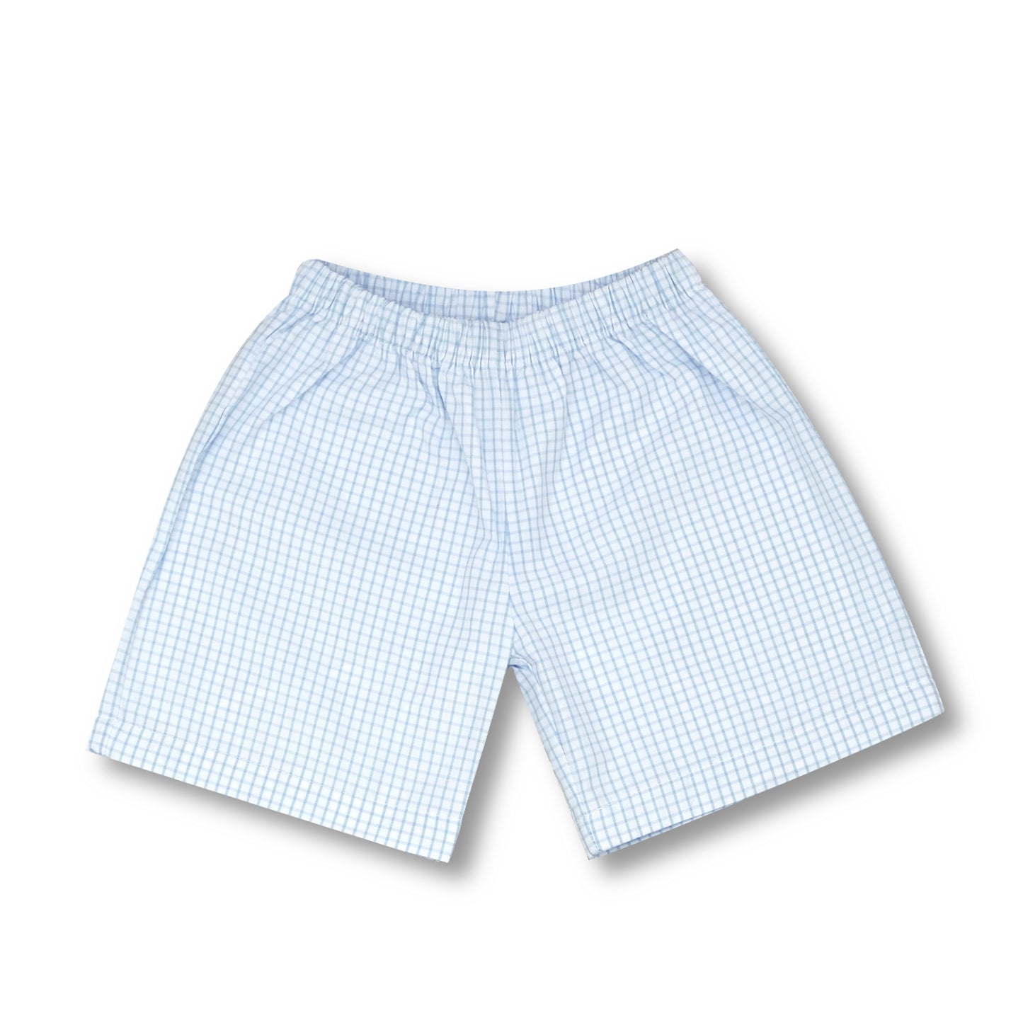 Boys Blue Windowpane Shorts