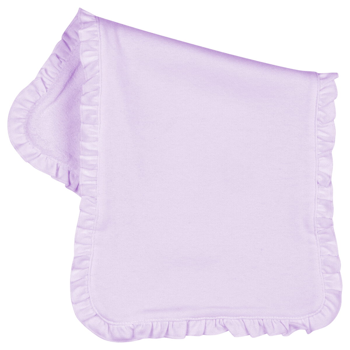 Ruffle Trimmed Burp Cloth: Purple