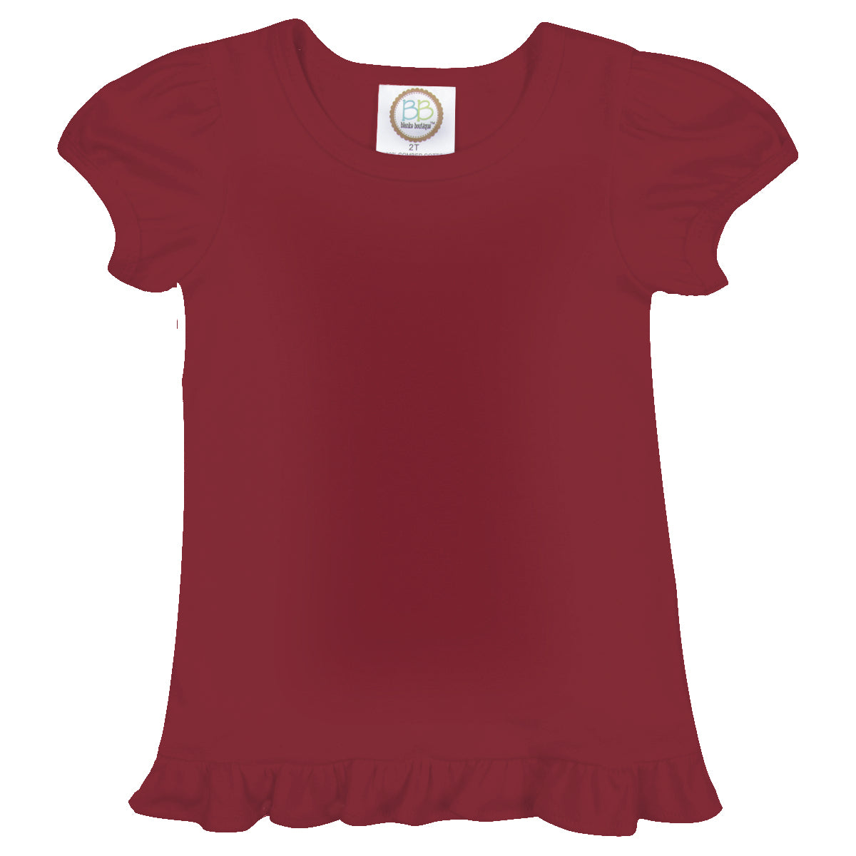 Crimson Ruffle Tee Shirt