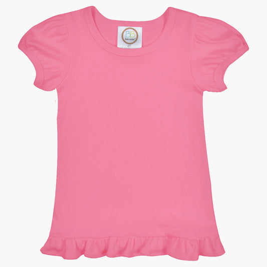 Hot Pink Ruffle Tee Shirt