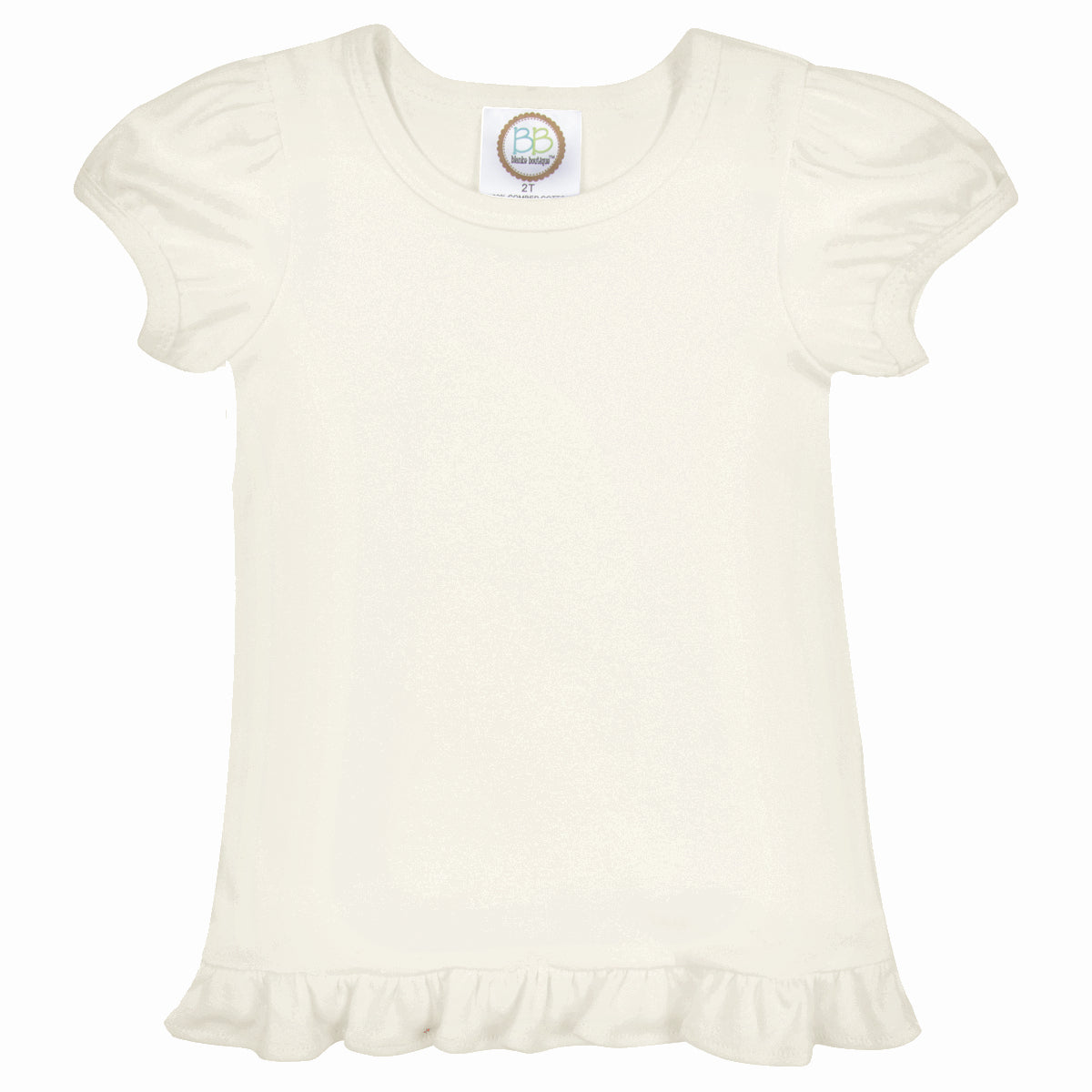 Ivory  Ruffle Tee Shirt