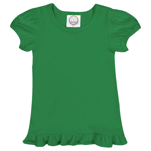 Green Ruffle Tee Shirt