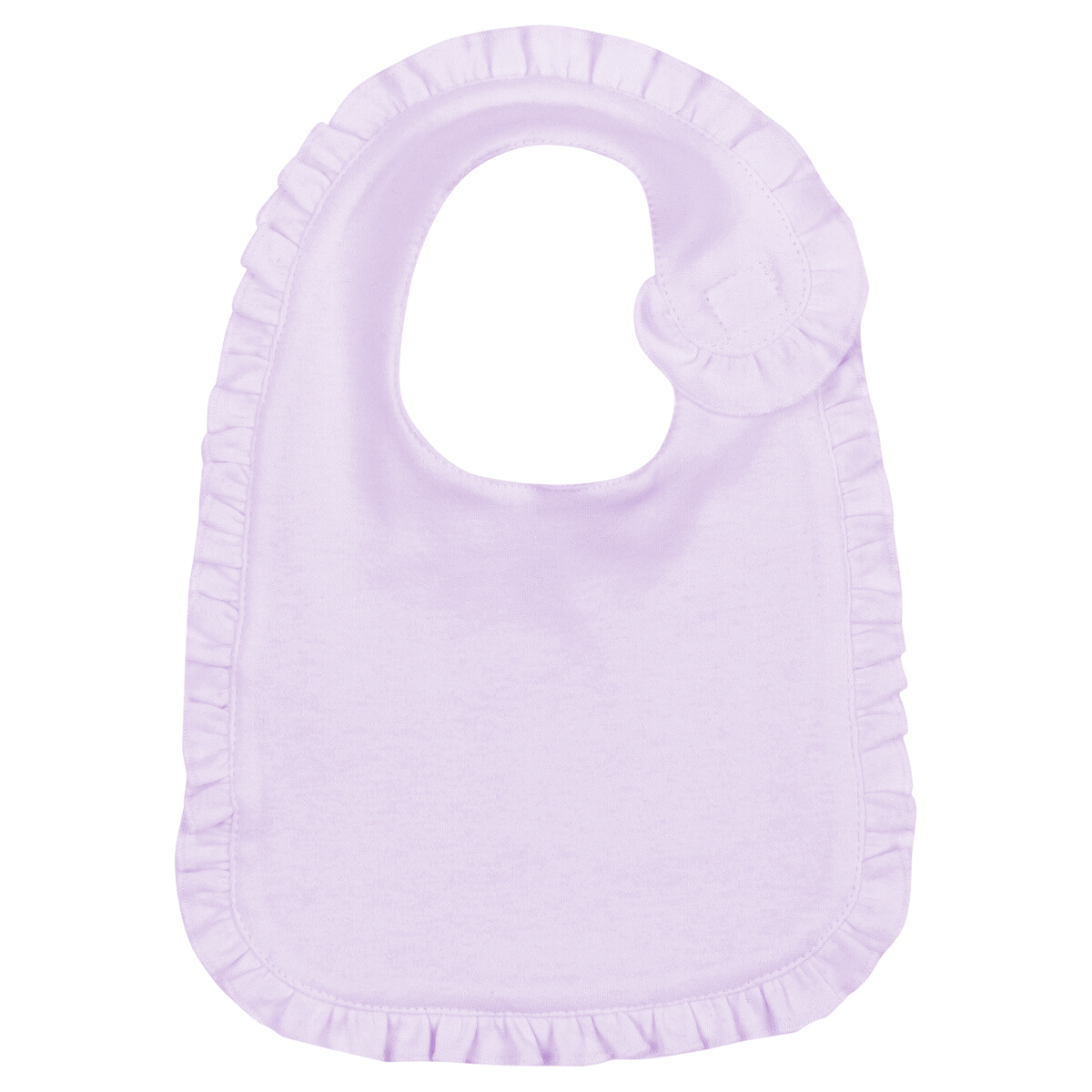 Ruffle Trim Bib: Purple