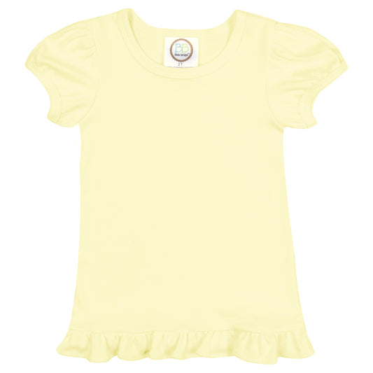 Yellow Ruffle Tee Shirt