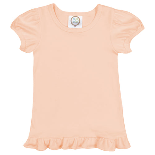 Peach Ruffle Tee Shirt