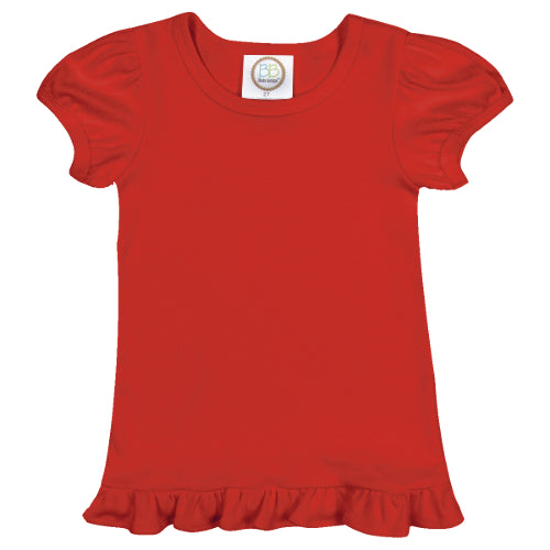 Red Ruffle Tee Shirt