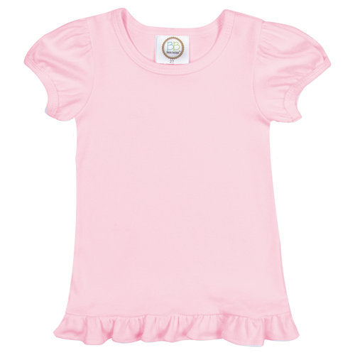 Light Pink Ruffle Tee Shirt