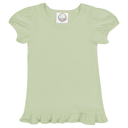 Sage Green Ruffle Tee Shirt